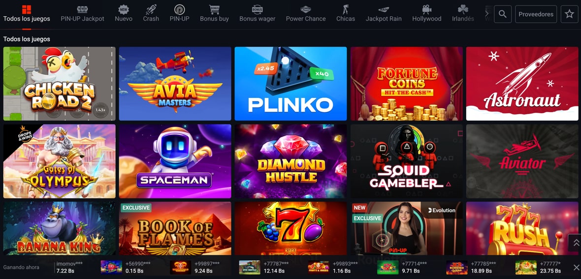 casino pin up online game bolivia